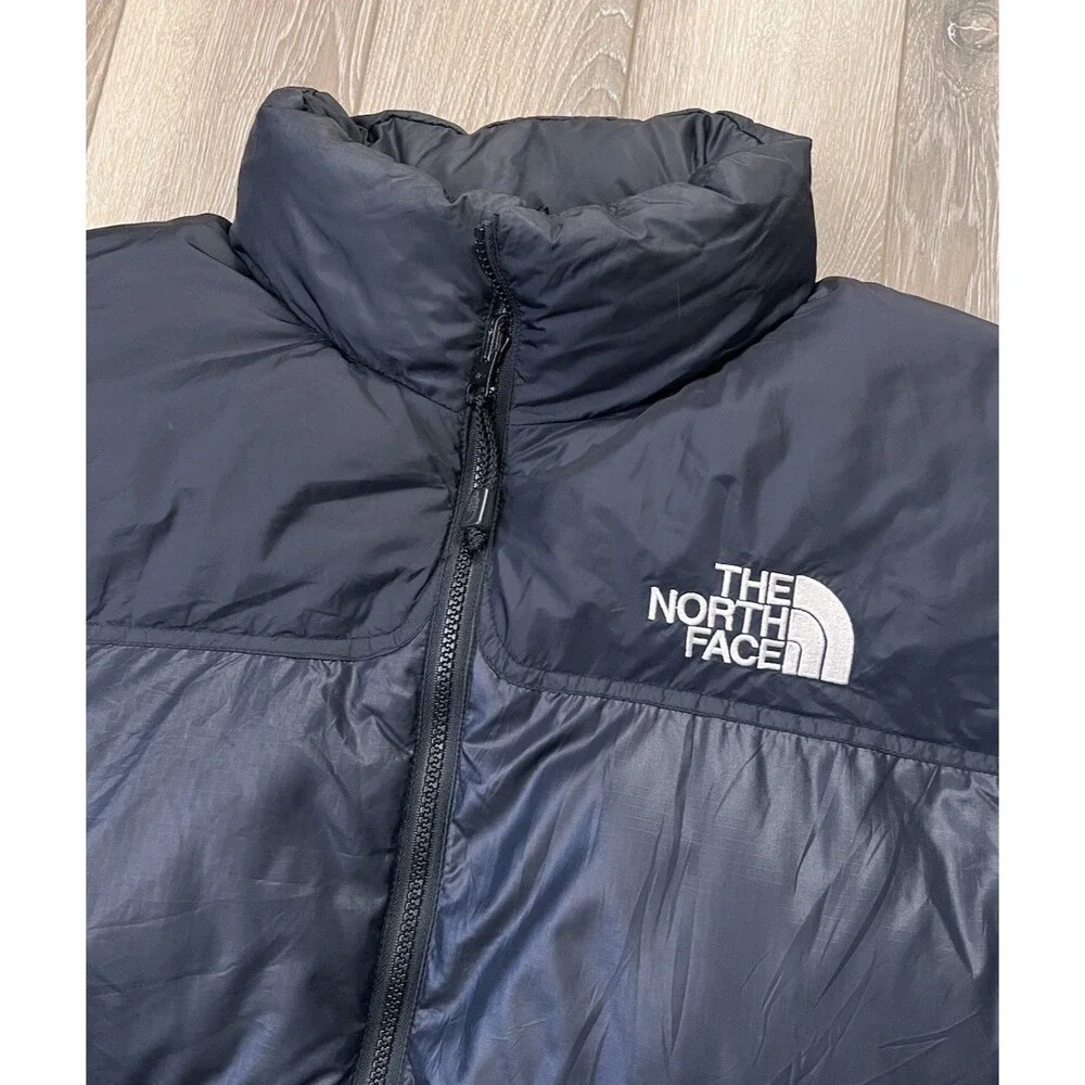 The North Face 700 Down Black Puffer Jacket Full Zip Pockets Men's Sz Large